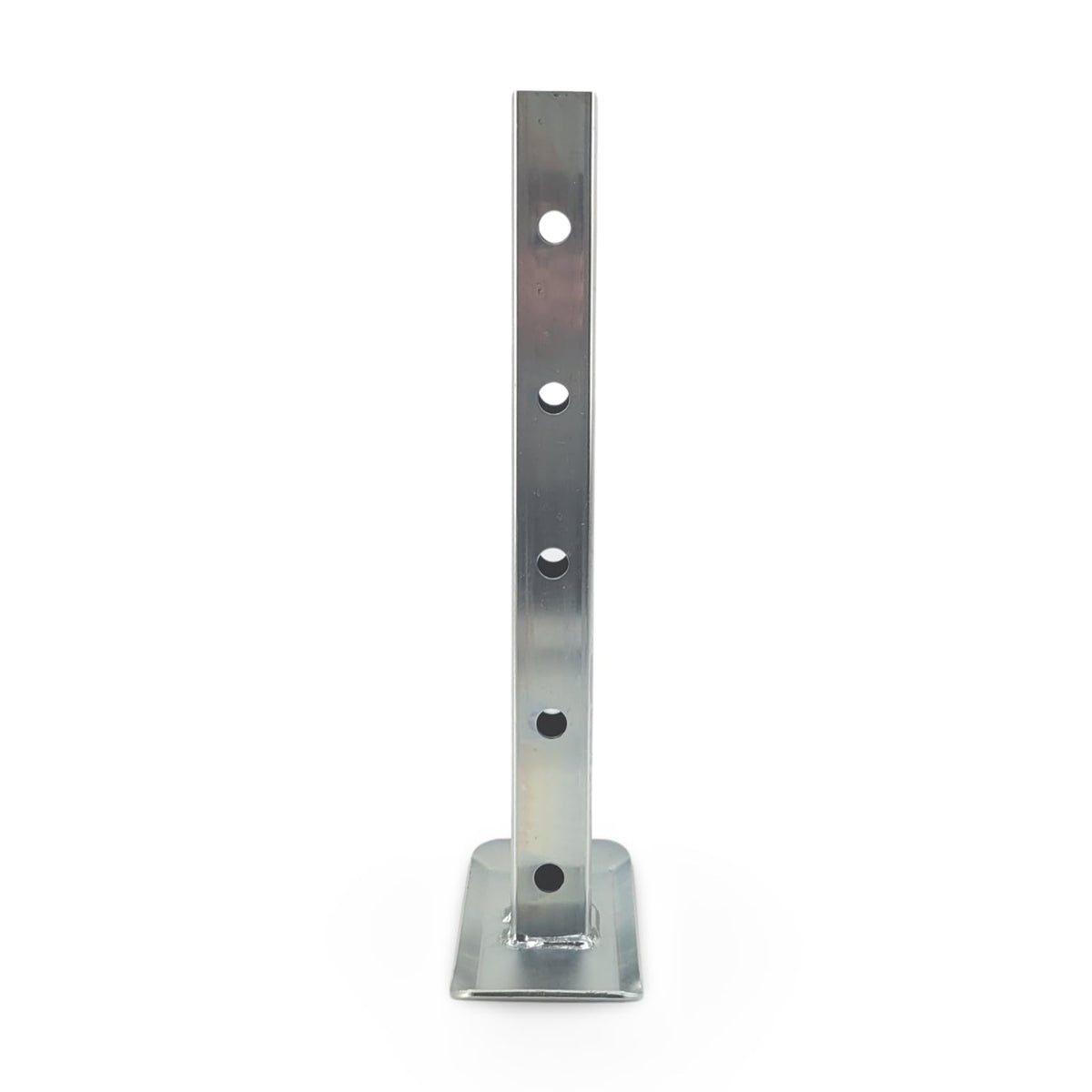 Sturdy Built drop foot installed on trailer jack demonstrating secure support