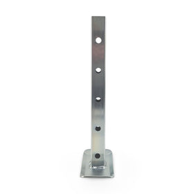 Sturdy Built drop foot installed on trailer jack demonstrating secure support