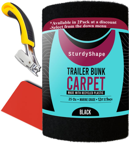 SturdyShape front view of marine carpet roll showing durable protection