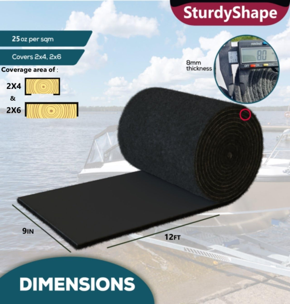 SturdyShape kit with adhesive spreader and staple remover for easy install
