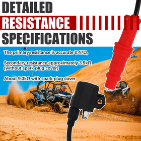 Stylemafia ignition coil installed in a Polaris Sportsman engine bay for quick replacement benefit