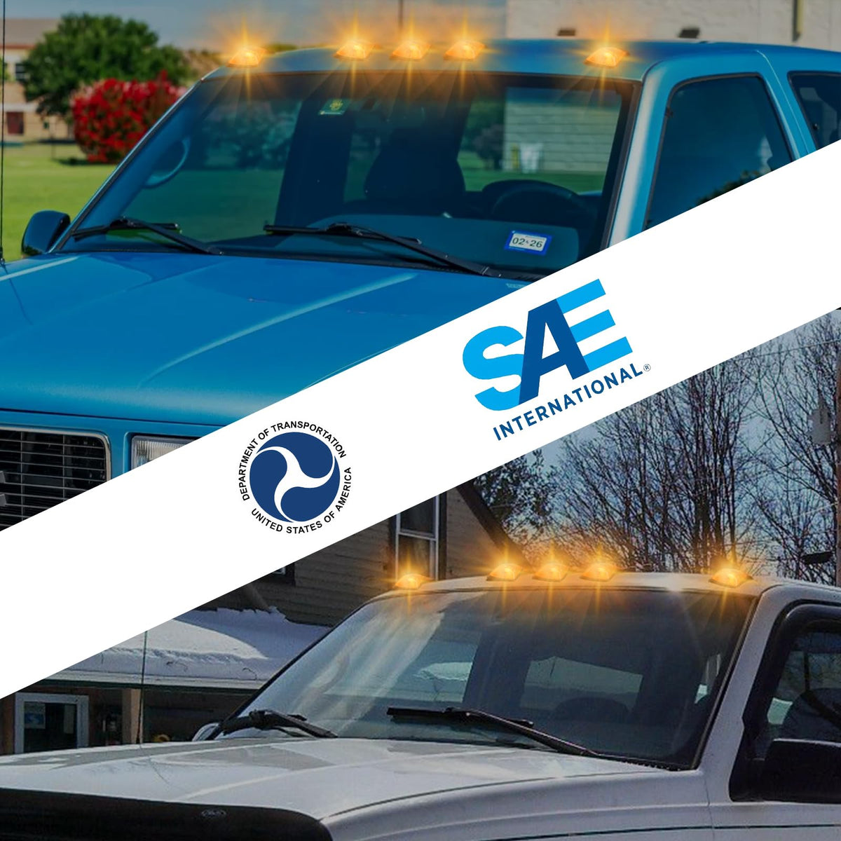 StylinPro roof markers lit at night showing improved visibility and safety