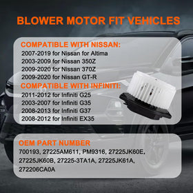 STZJAYE blower motor side profile highlighting durable housing and build quality
