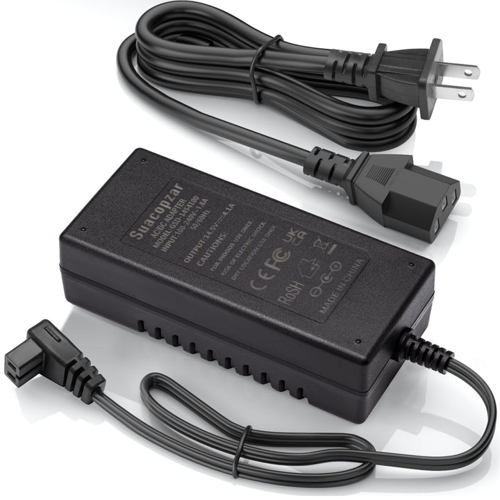 Suacopzar front view of AC adapter showing compact design and reliable power
