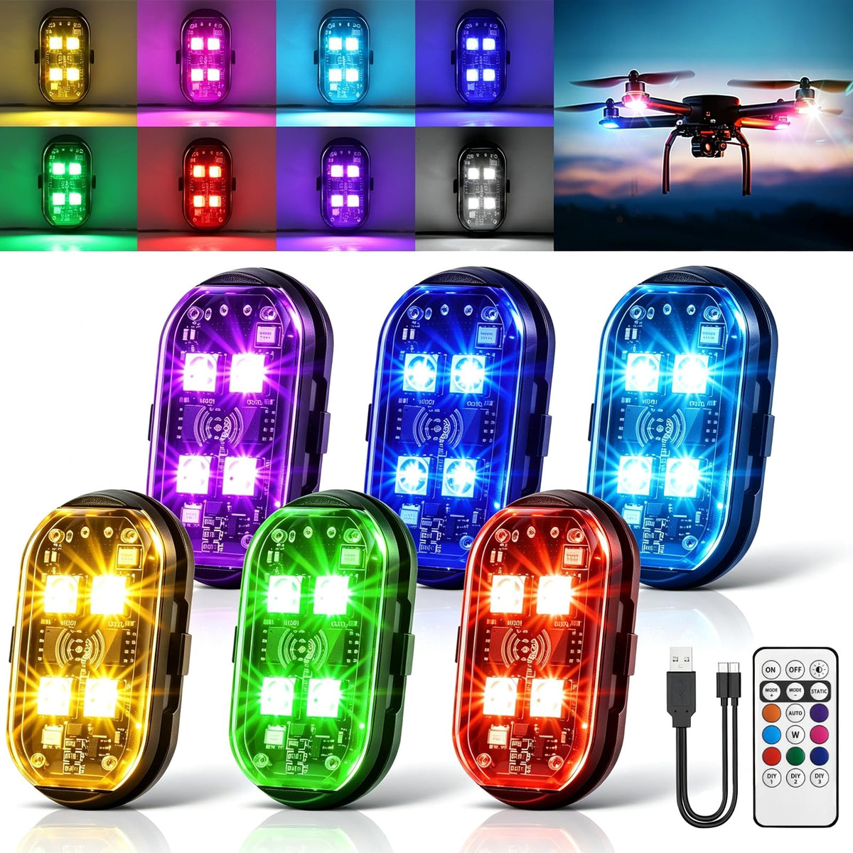 Suacopzar front view showing six strobe lights for vehicle visibility