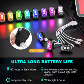 Suacopzar strobe lights mounted on a motorcycle improving nighttime visibility