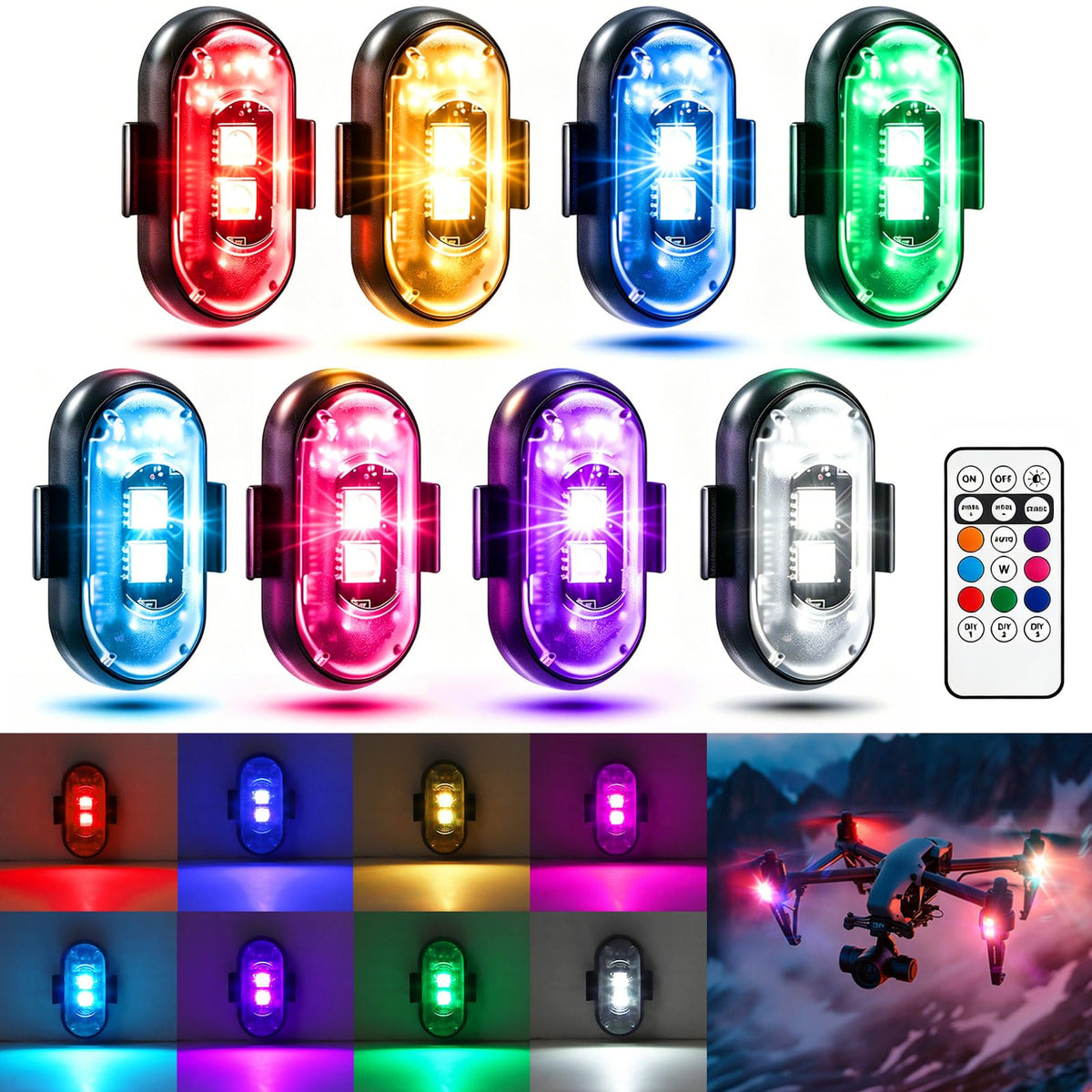 Suacopzar multi-color night display demonstrating vivid RGB modes and patterns