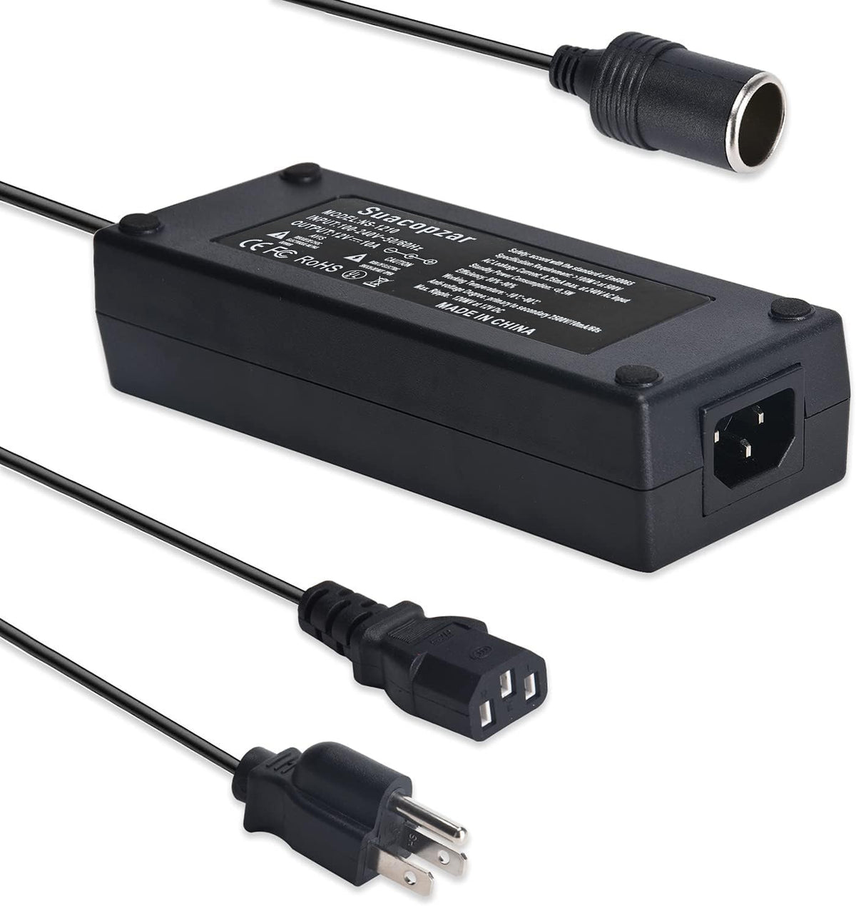 suacopzar unboxed contents arranged showing included cord and connector