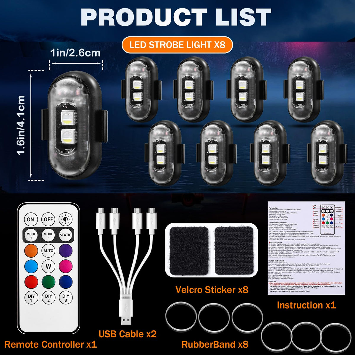 Suacopzar remote control detail demonstrating easy color and mode changes