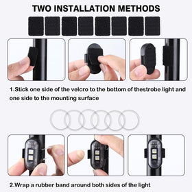 Suacopzar strobe light held in hand to show compact size and portability
