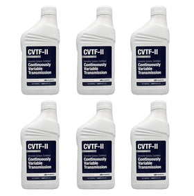 Subaru CVTF-II front packaging showing six-quart pack and clear OEM label benefit correct fit