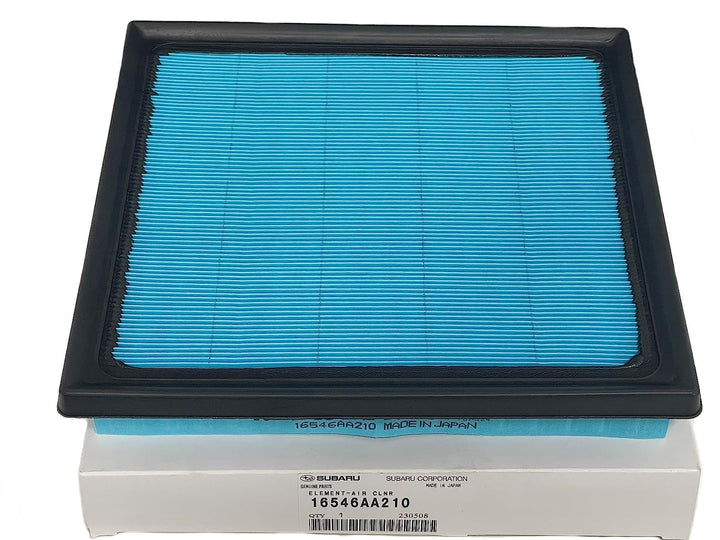 Subaru engine air filter front view showing fit and improved airflow