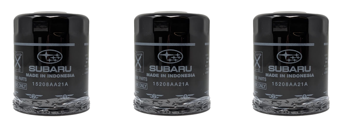 Subaru genuine oil filter front packaging showing model and part number, ensures correct OEM fit