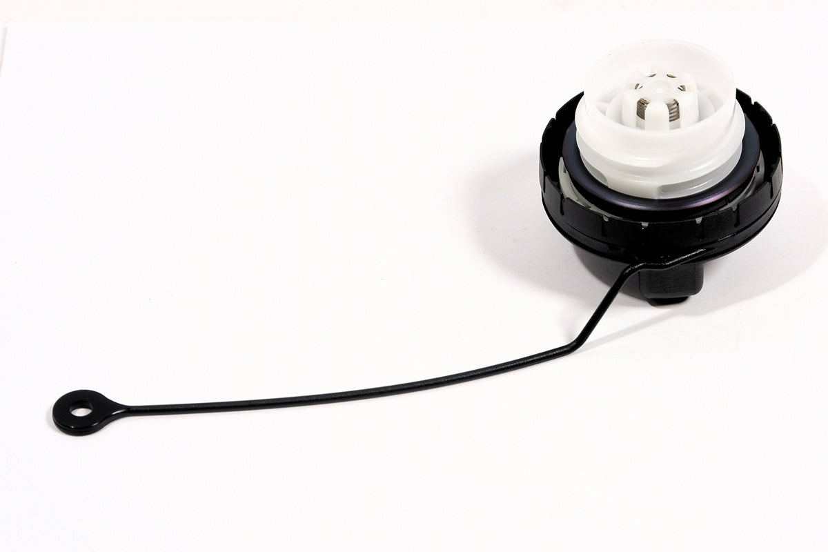 Subaru fuel cap close-up of threads and seal demonstrating reliable leak-free seal