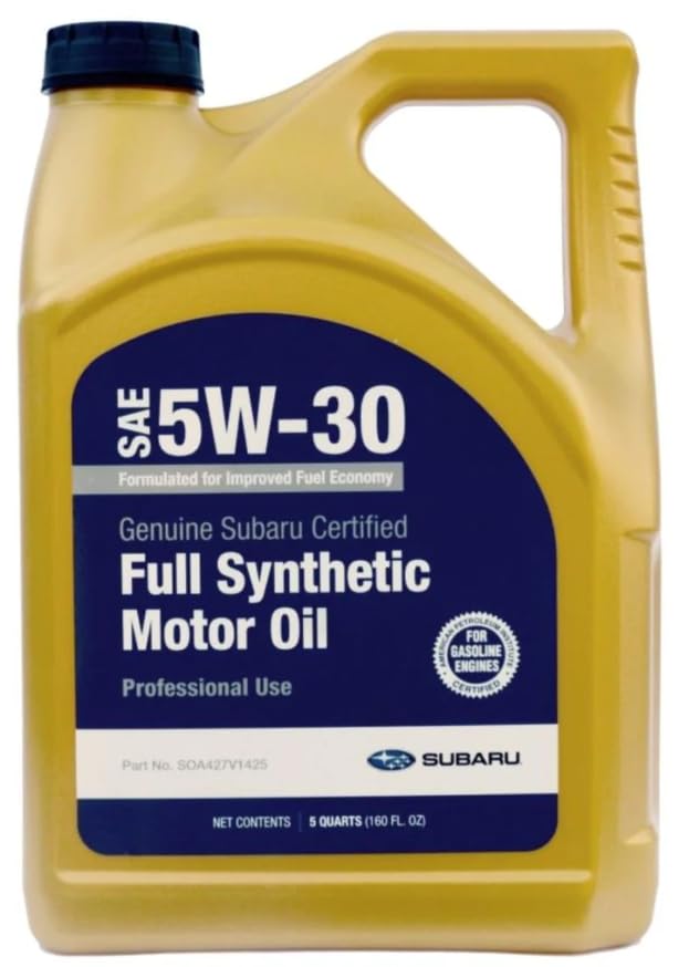 Subaru OEM bottle front label showing part SOA427V1425 and clear identification for correct fit