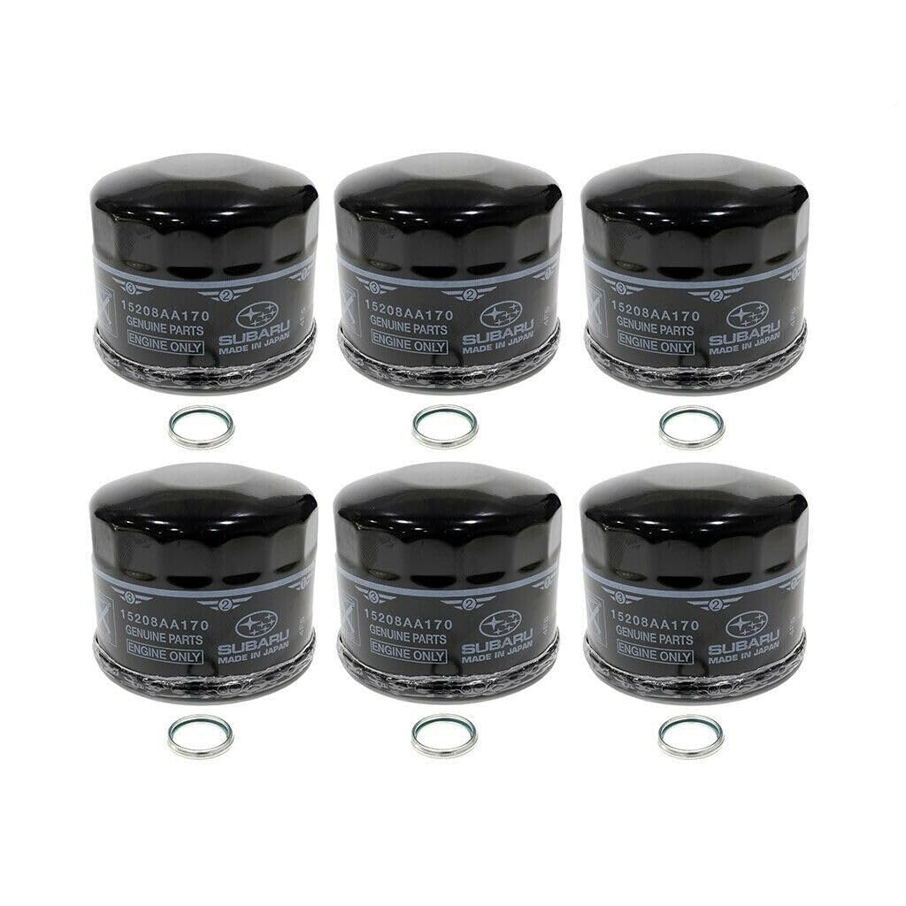 Subaru oil filter front packaging showing OEM label and correct fit benefits