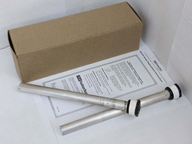 Suburban close-up on magnesium rod surface highlighting corrosion protection
