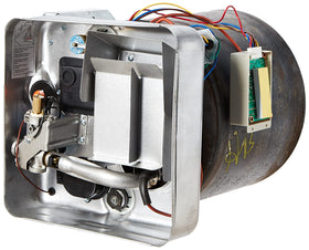 Suburban front panel showing heater door and label, clear access and easy service