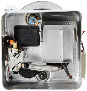 Suburban porcelain-lined tank close-up highlighting corrosion resistance and durability