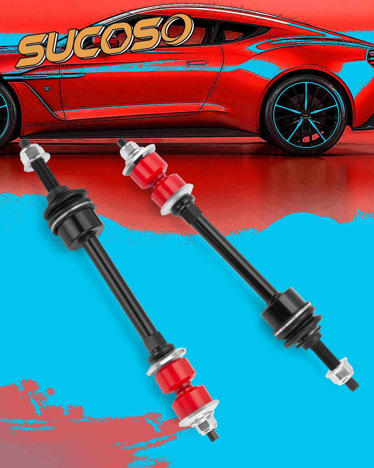 SUCOSO sway bar link installed on Ram 1500 demonstrating restored handling