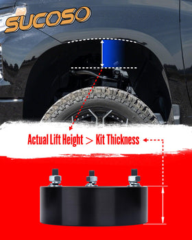 SUCOSO side profile of truck demonstrating increased ground clearance and approach angle
