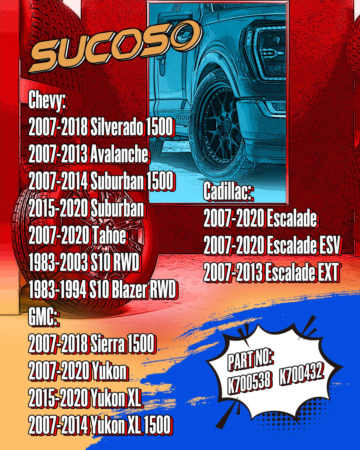 SUCOSO sway bar link installed on truck suspension restoring stability and control