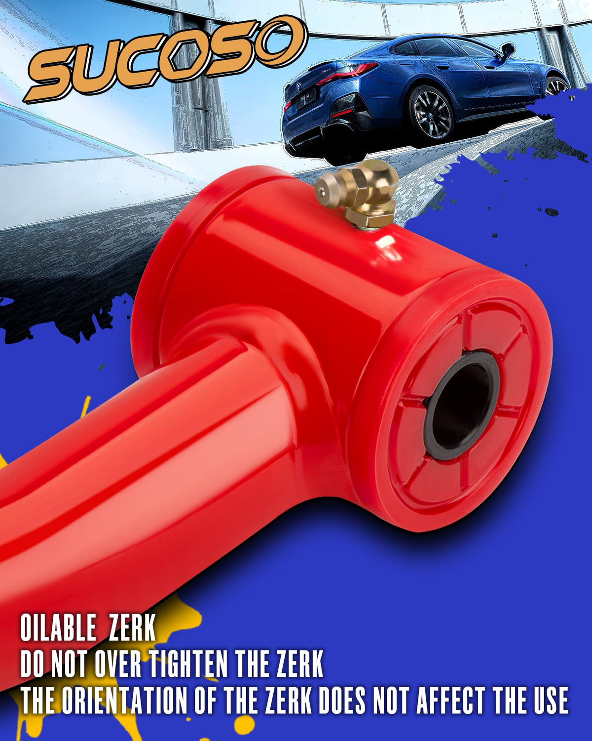 SUCOSO control arm installed on lifted truck improving steering stability