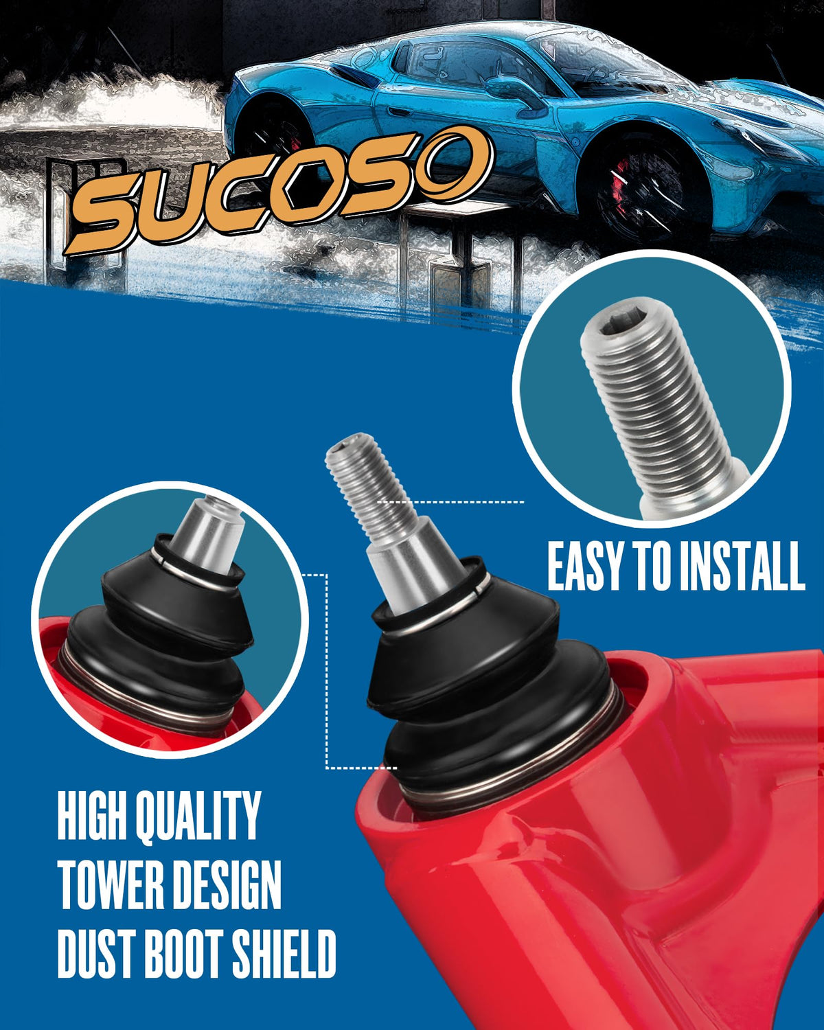 SUCOSO welds and powder-coat finish demonstrating corrosion resistance