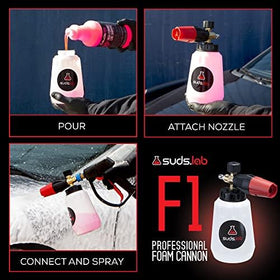 suds.lab close-up of nozzle showing spray tip and improved foam control