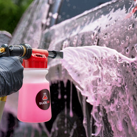 suds.lab close-up of adjustable nozzle and foam-ratio dial for precise control