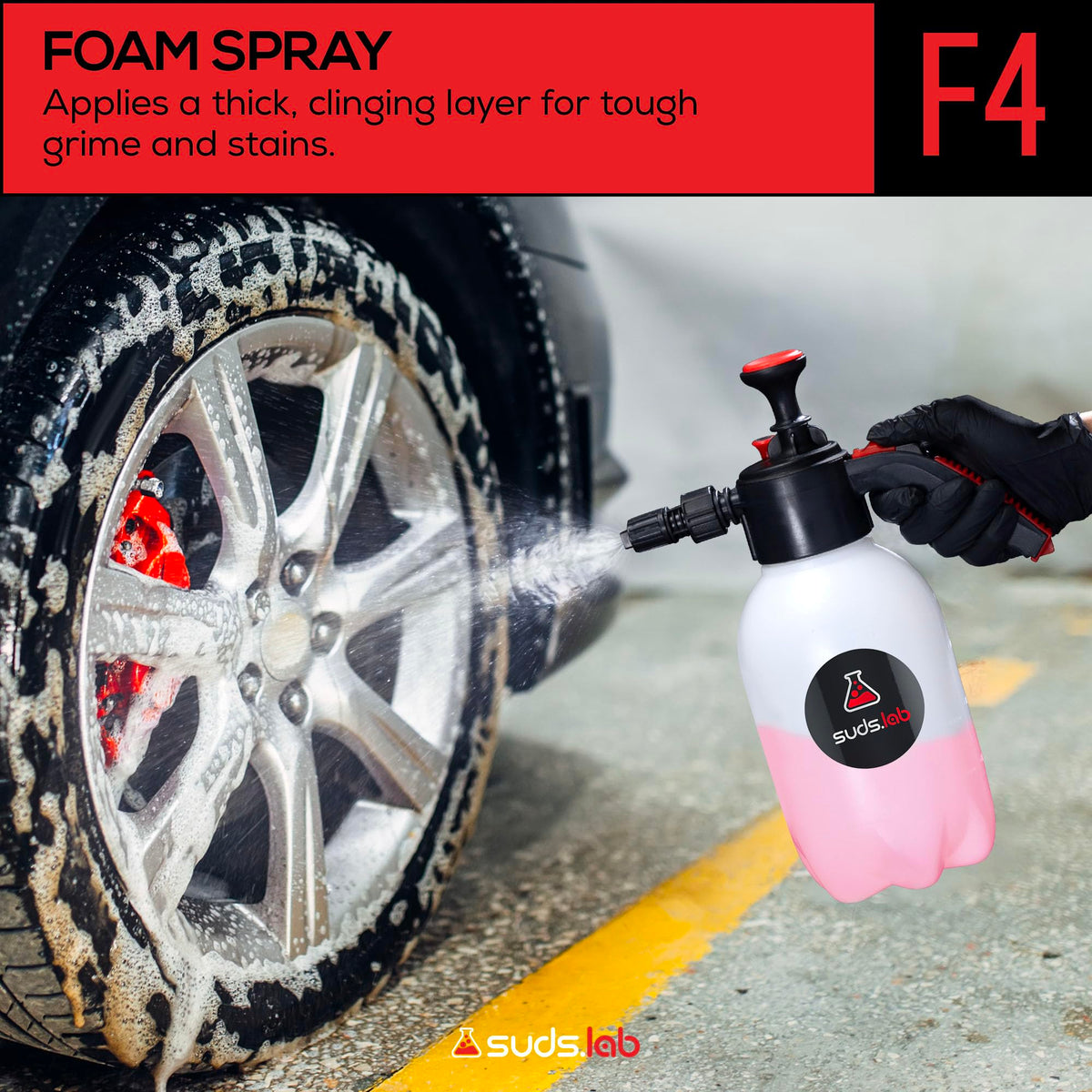 suds.lab adjustable spray settings dial demonstrating mist-to-stream control