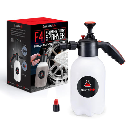 suds.lab front view of F4 sprayer showing design and portability