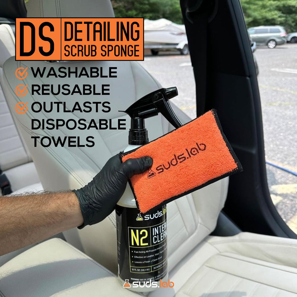 suds.lab pad polishing dashboard for streak-free interior finish