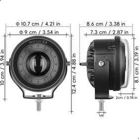 SUFEMOTEC glass fisheye lens closeup showing focused optics for reduced glare benefit