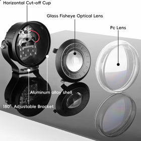 SUFEMOTEC internal reflector detail highlighting beam shaping for road‑safe illumination benefit