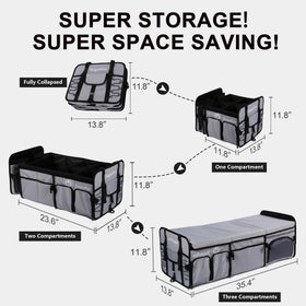 SugarFox zippered side pockets close-up organizing small items and preventing clutter benefit