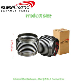 SUISFLXGRO close-up of corrugated bellows highlighting leak-resistant 2-ply benefit