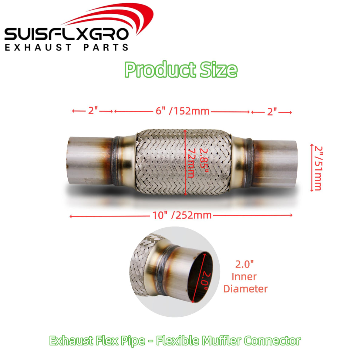 SUISFLXGRO installed on truck rear demonstrating improved exhaust movement isolation