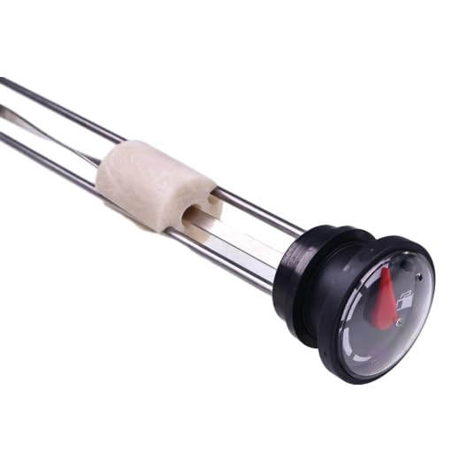 SUKATC fuel gauge next to ruler showing 12 inch length for correct fit