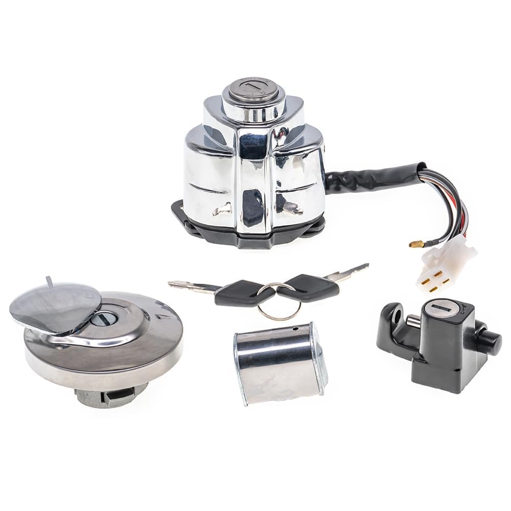 SUKECA gas cap lock installed on motorcycle improving fuel security
