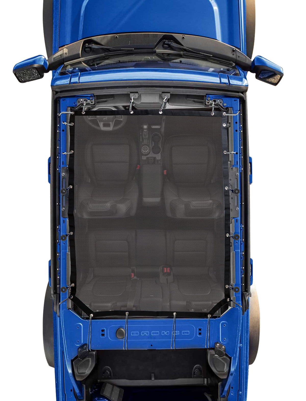 sukemichi front view installed showing clean sun protection and lowered cabin heat