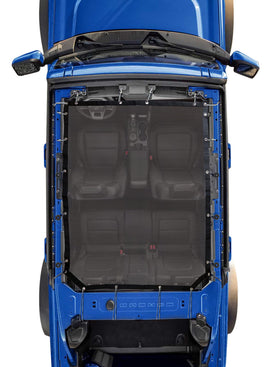 sukemichi front view installed showing clean sun protection and lowered cabin heat