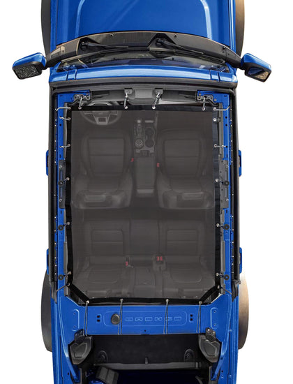 sukemichi front view installed showing clean sun protection and lowered cabin heat