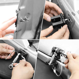 sukemichi hood latch keyed lock detail showing easy security access