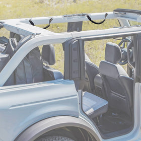 sukemichi installed on Bronco roll bar showing easy no-drill fit advantage