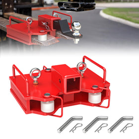 Sulythw front view of hitch showing receiver and clamp for secure towing
