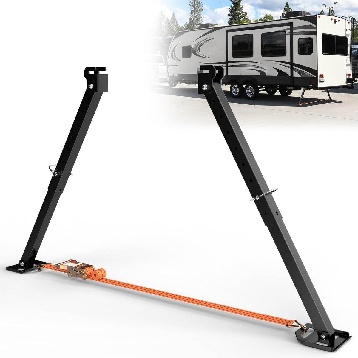 Sulythw stabilizer front view showing secure trailer mounting and improved steadiness