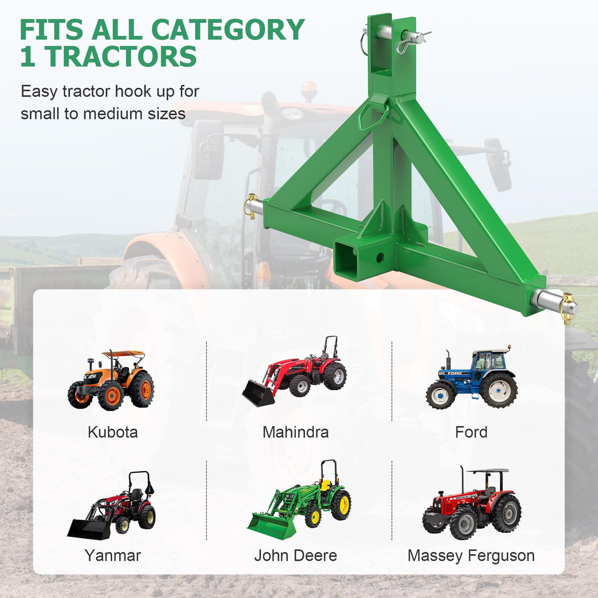 Sulythw rear installed on tractor showing ready-to-tow convenience