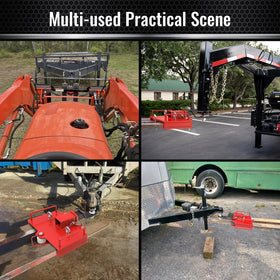 Sulythw towing a flatbed trailer on a jobsite illustrating heavy-duty use