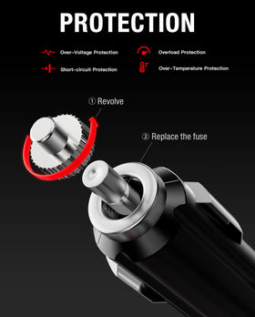 sumaxium cable attached to NOCO jump starter showing compatible connection